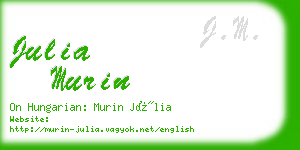 julia murin business card